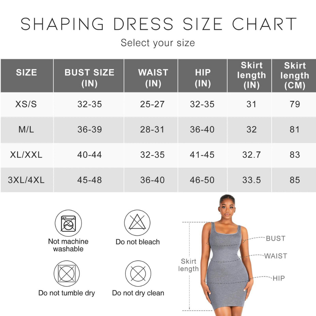 Square-neck Shaping Mini Dress