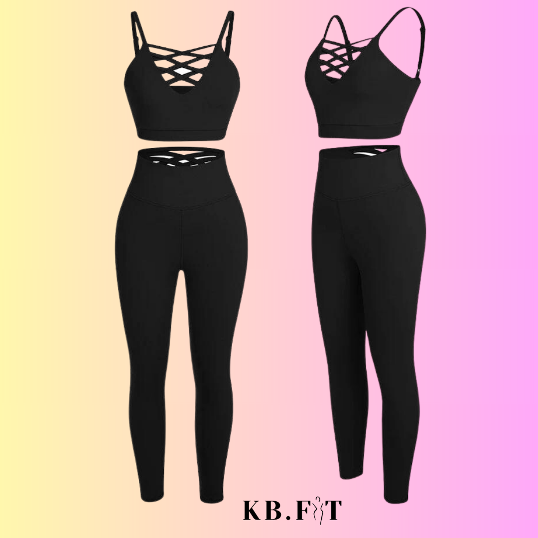 Don't Cross Me 2-piece High Waist Fitwear Set