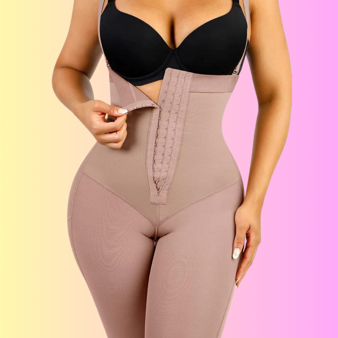 Latex Open Bust Tummy Control Shapewear